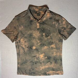 LULULEMON Evolution Short Sleeve Tie Dyed Polo-Diamond Dye Sedona Sunset Grey L